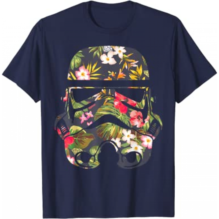 Star Wars Tropical Stormtrooper Floral Print Graphic T-Shirt T-Shirt 